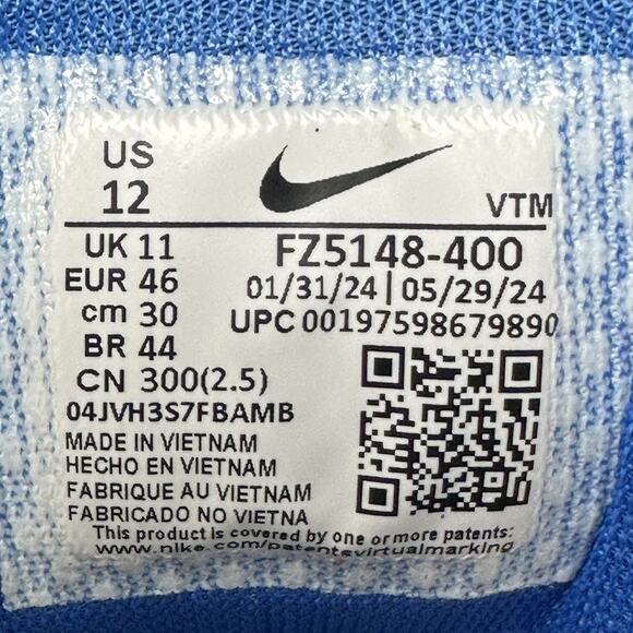 UCLA Bruins Nike Zoom Pegasus 41 Running Shoes Mens Size 12 Blue FZ5148-400 - Picture 8 of 8